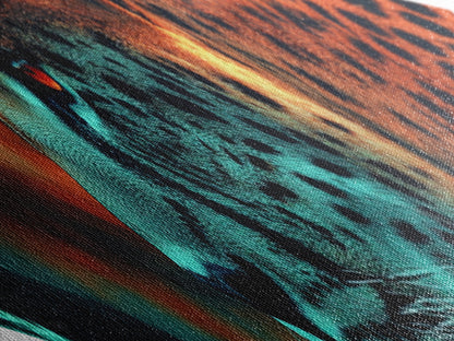 Jungle Sentinel Diamond Shaped Canvas Embossed Print Fierce Cheetah Animal Wall Decor Wild Safari Energy Bedroom Statement Wildlife Art