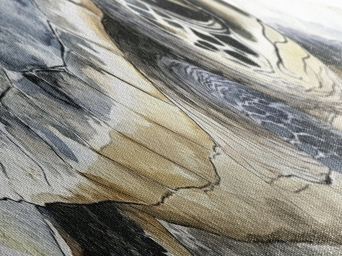 Majestic Turtle - Diamond Shaped Canvas Textured Print Sea Life Wall Decor Coastal Nature Gift Ocean Nursery Art Watercolor Style