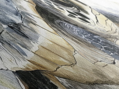 Majestic Turtle - Diamond Shaped Canvas Textured Print Sea Life Wall Decor Coastal Nature Gift Ocean Nursery Art Watercolor Style