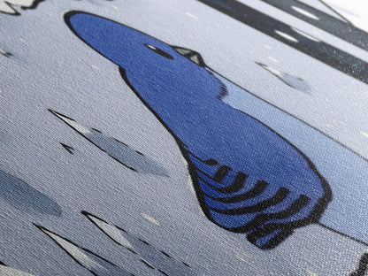 Bird Watercolor Painting Print, Canvas Texture Art Print, Bluebird Wall Art, Mother's Day, Birdwatcher Gift, Birdwatching Art