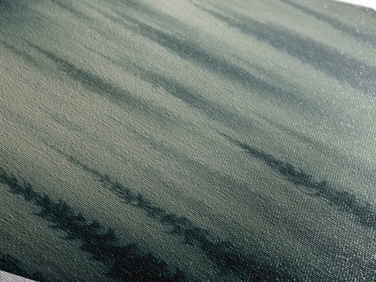 Fog Drenched Pines Diamond Shaped Forest Landscape Canvas Art Print Serene Tree Silhouettes Moody Mountain Fog Wilderness Wall Art