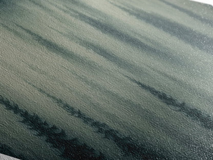 Fog Drenched Pines Diamond Shaped Forest Landscape Canvas Art Print Serene Tree Silhouettes Moody Mountain Fog Wilderness Wall Art