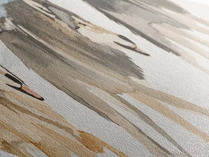 Wolf Pack In The Snow, Framed Canvas Print, Beautiful Watercolor Painting Of Wolves, Canvas Art Print, Diamond Shaped Art