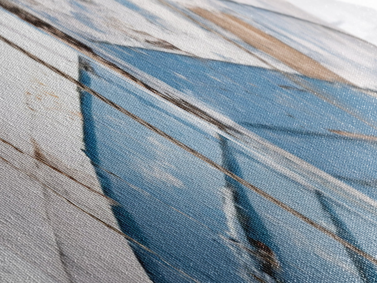 Faded Bow Voyage Diamond Shaped Canvas Textured Print old wooden boat front maritime rustic marine nautical vintage weathered ship art