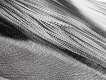 Diamond Shaped Cow Glance — Monochrome Highland Cow Canvas Textured Print, Farm Wall Decor, Whimsical Animal Art with Bow