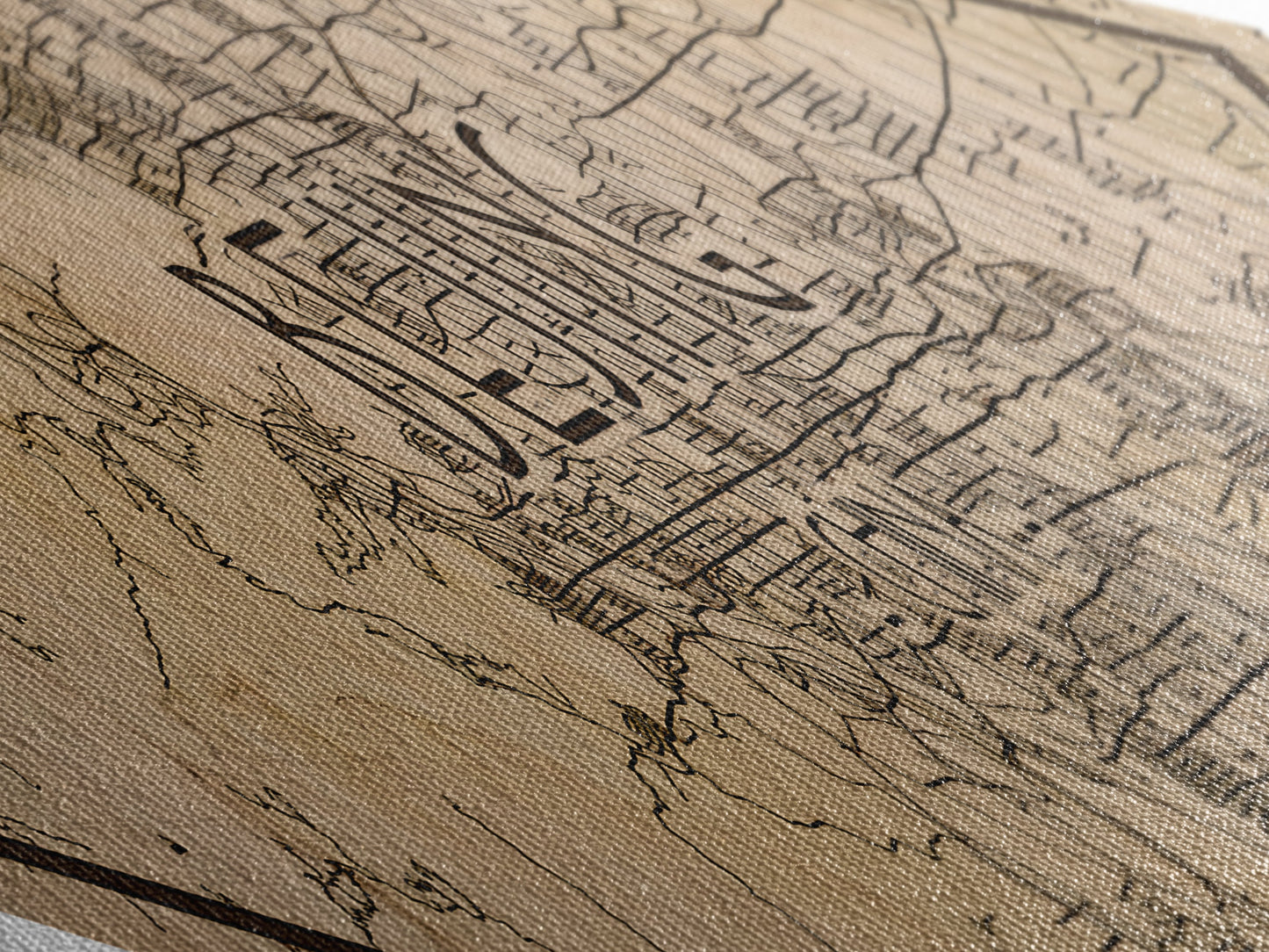 Beijin - China Diamond Shaped City Map, Custom Diamond Shaped Wall Art, City Map Canvas