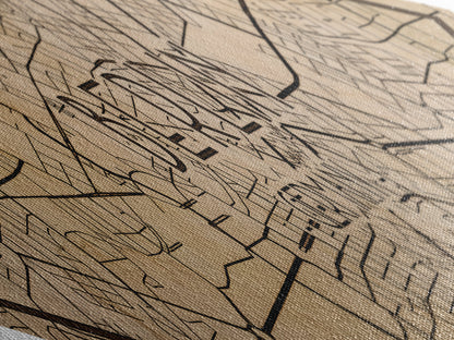 Berlin - Germany Diamond Shaped City Map, Custom Diamond Shaped Wall Art, City Map Canvas