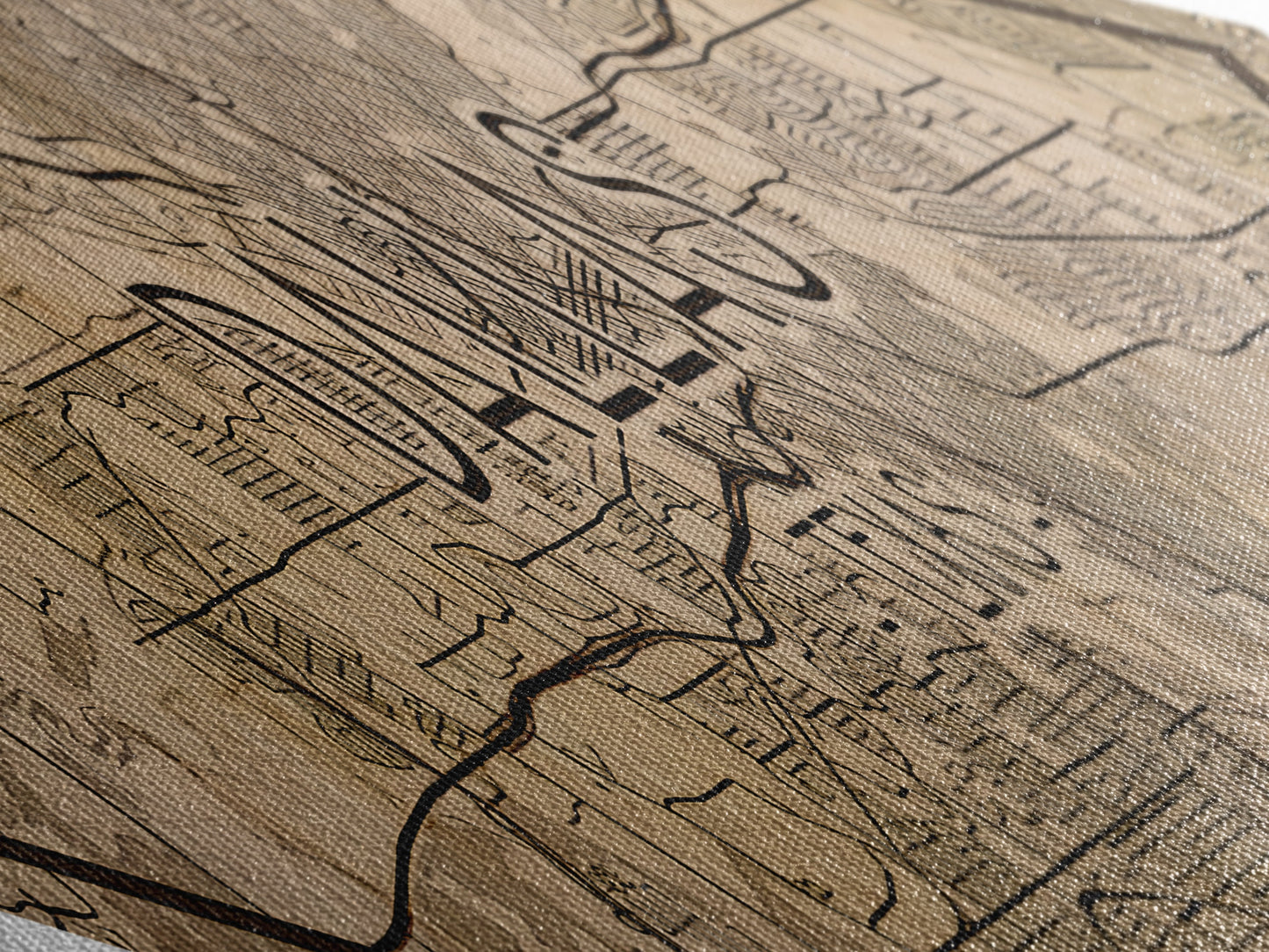 Dallas Diamond Shaped City Map, Custom Diamond Shaped Wall Art, City Map Canvas