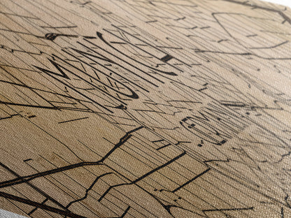 Munich - Germany Diamond Shaped City Map, Custom Diamond Shaped Wall Art, City Map Canvas