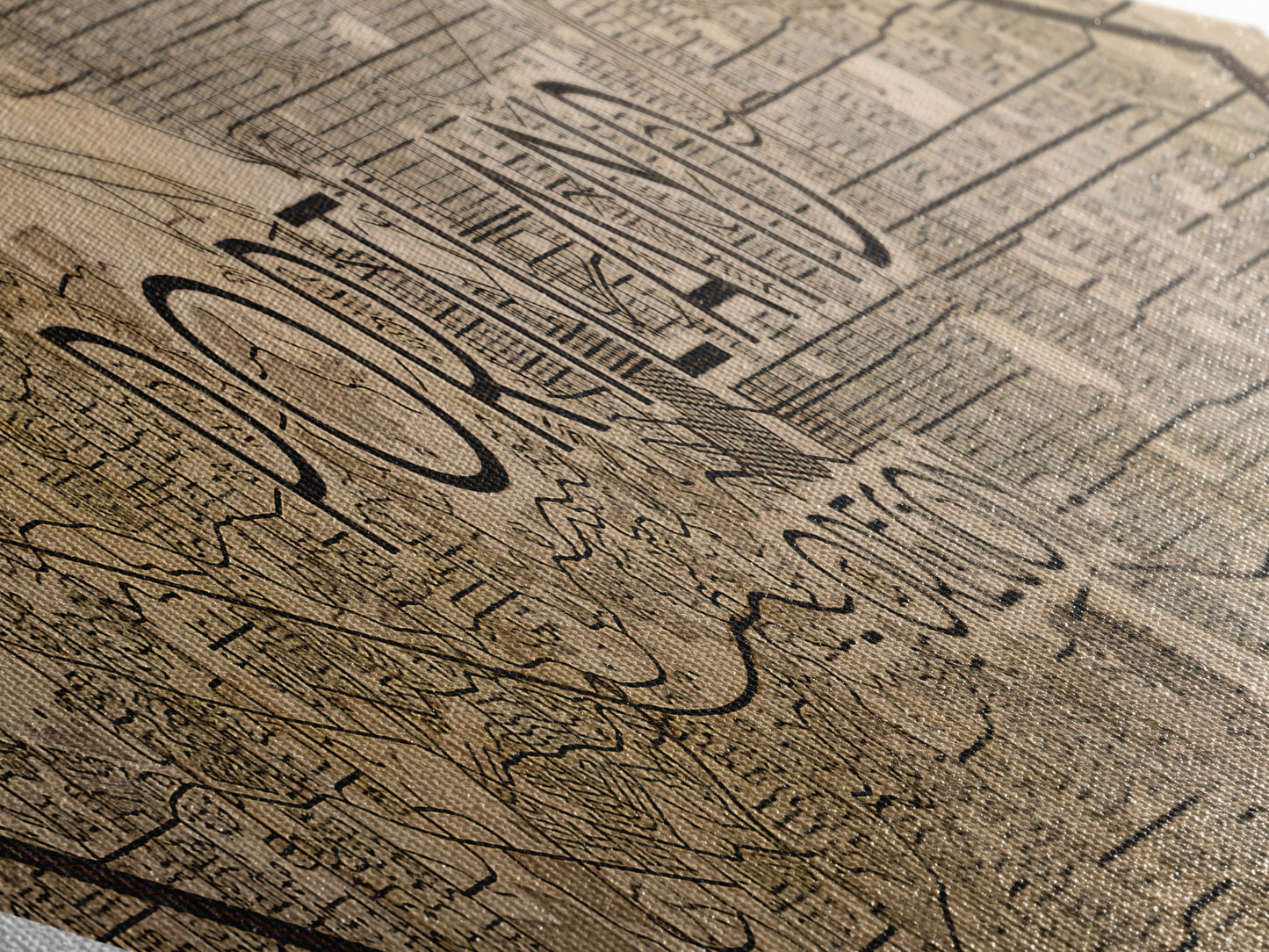 Portland Diamond Shaped City Map, Custom Diamond Shaped Wall Art, City Map Canvas