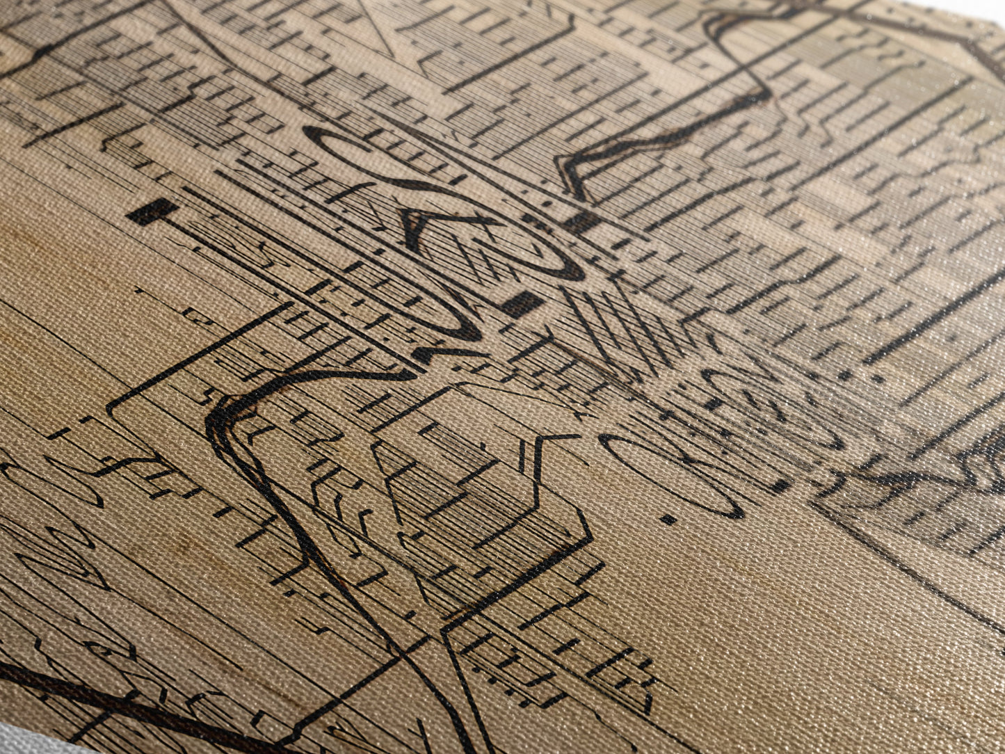 Tulsa Diamond Shaped City Map, Custom Diamond Shaped Wall Art, City Map Canvas