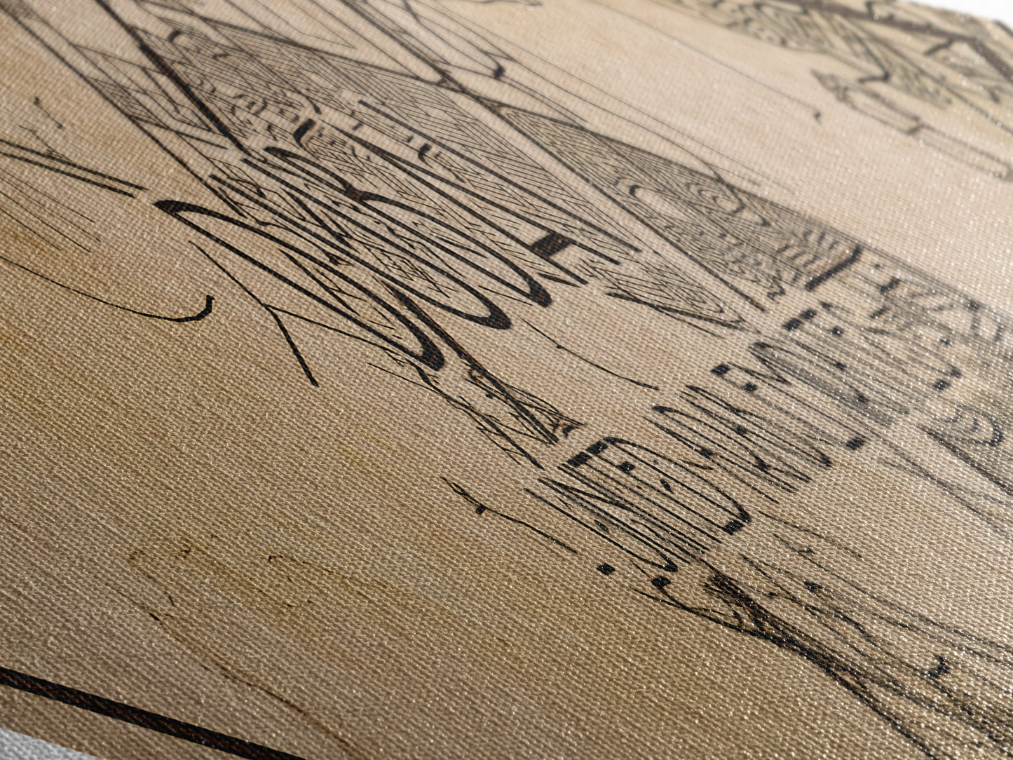 Dubai - UAE Diamond Shaped City Map, Custom Diamond Shaped Wall Art, City Map Canvas