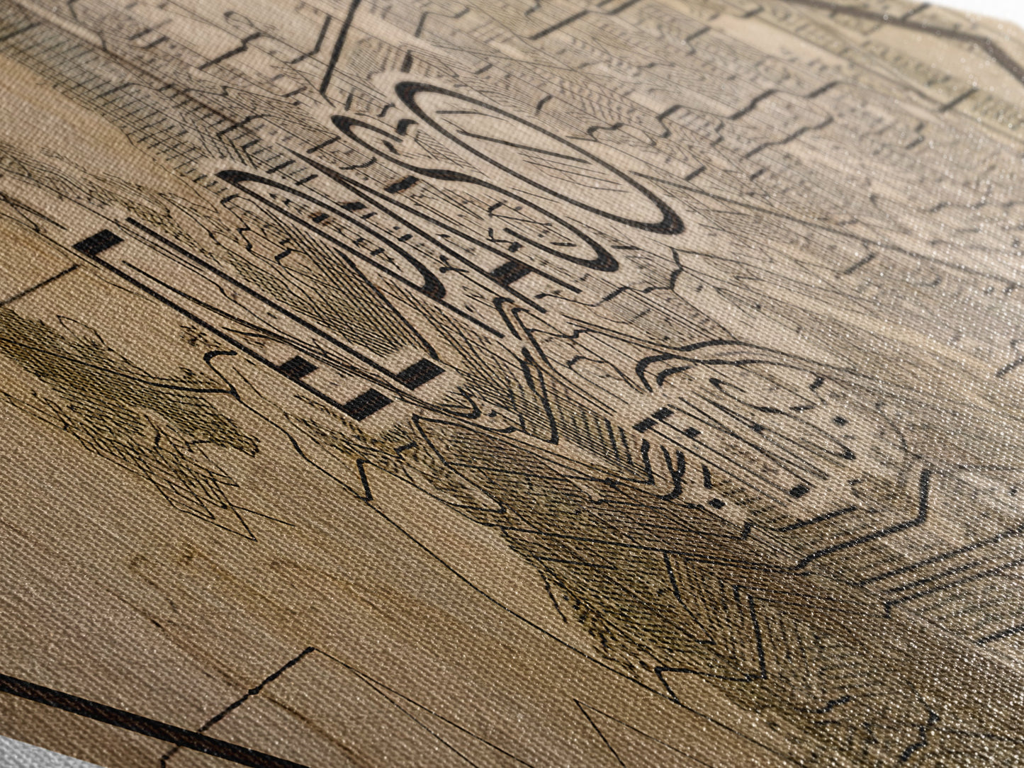 El Paso Diamond Shaped City Map, Custom Diamond Shaped Wall Art, City Map Canvas