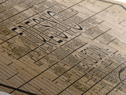 Fresno Diamond Shaped City Map, Custom Diamond Shaped Wall Art, City Map Canvas