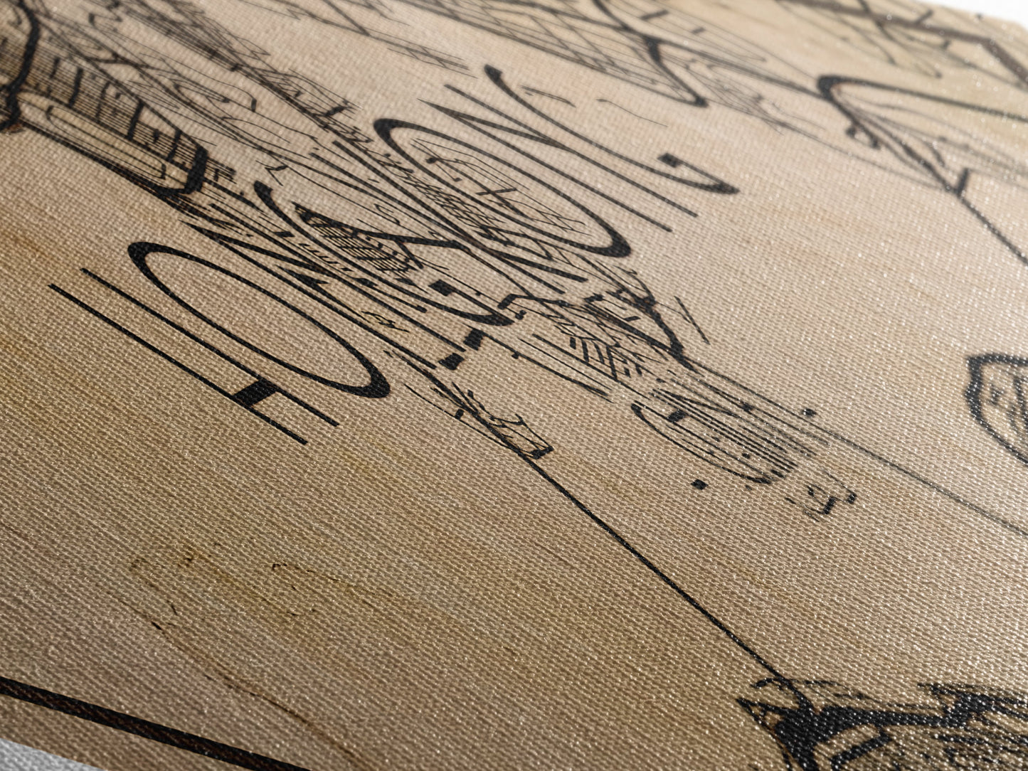 Hong Kong Diamond Shaped City Map, Custom Diamond Shaped Wall Art, City Map Canvas