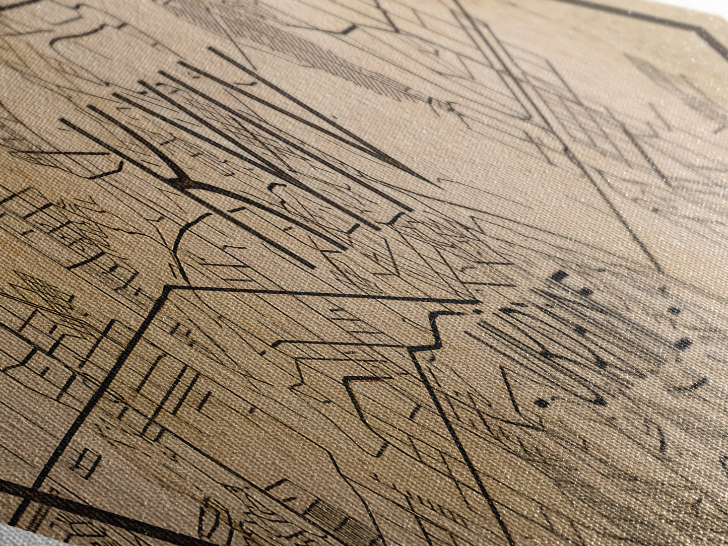 Kyiv - Ukraine Diamond Shaped City Map, Custom Diamond Shaped Wall Art, City Map Canvas