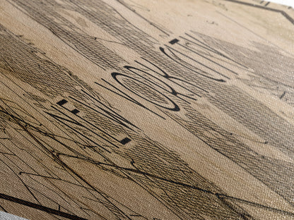 New York Diamond Shaped City Map, Custom Diamond Shaped Wall Art, City Map Canvas