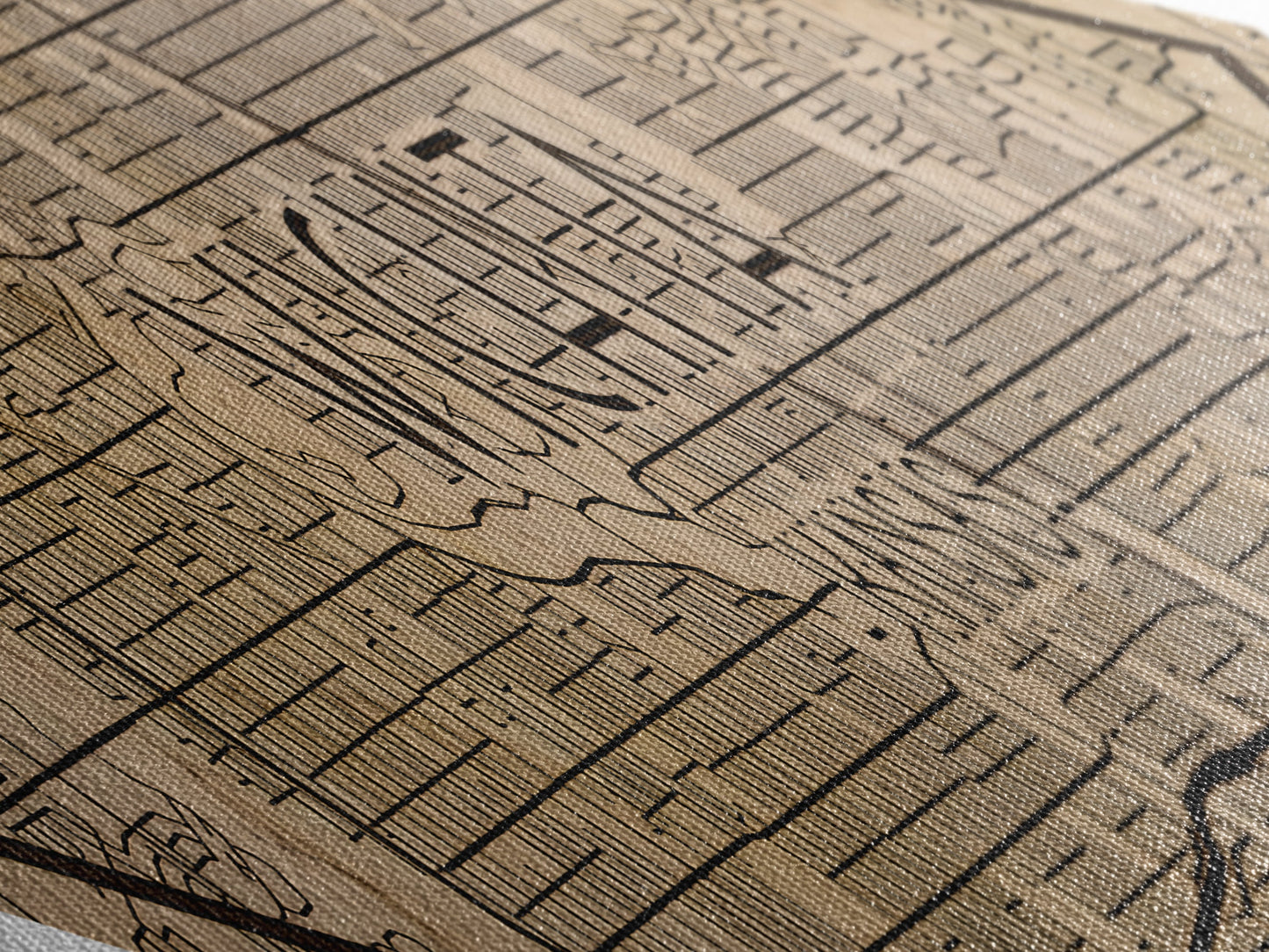 Wichita Diamond Shaped City Map, Custom Diamond Shaped Wall Art, City Map Canvas