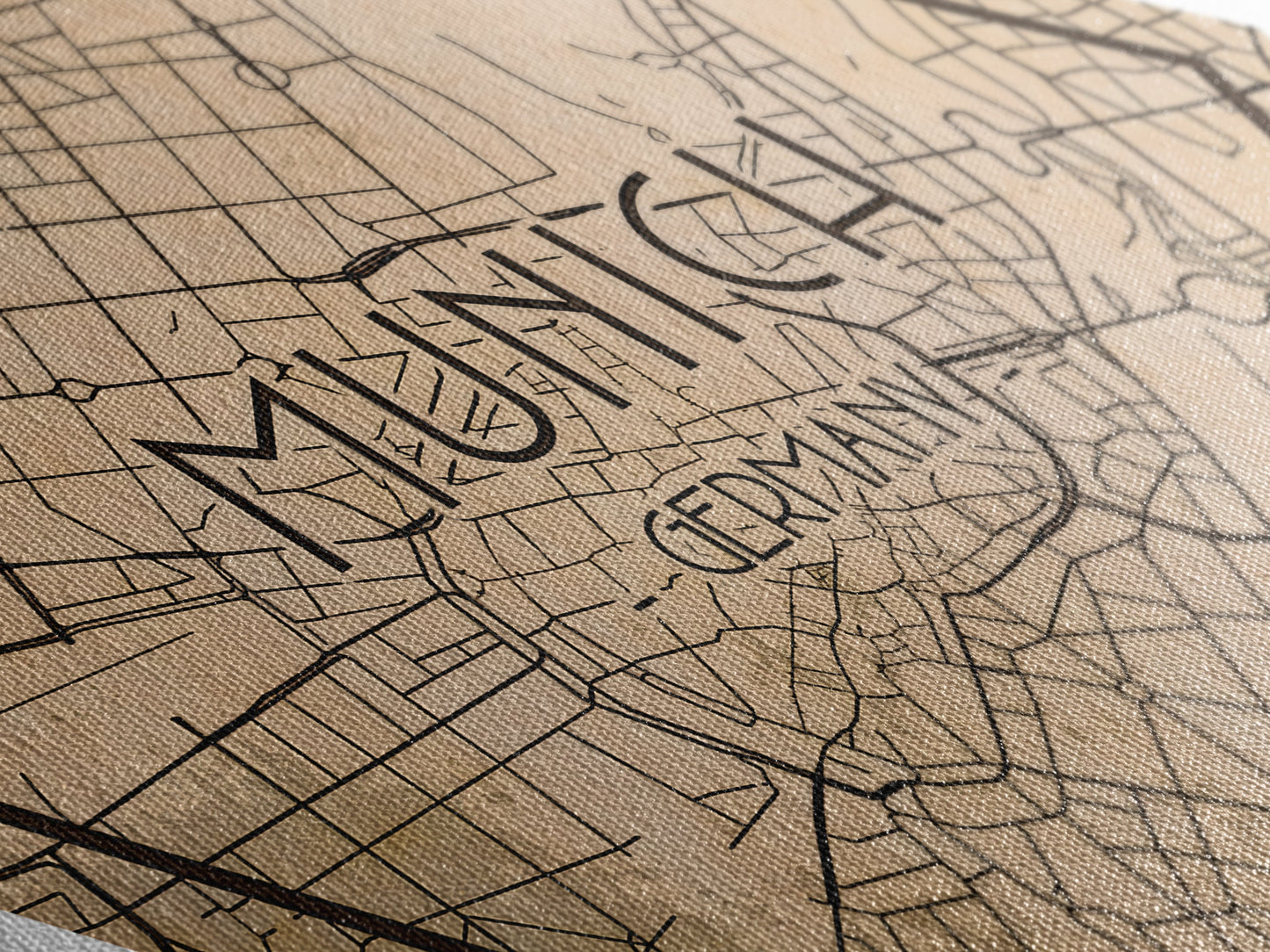 Munich - Germany Diamond Shaped Travel Poster, Custom Diamond Shaped Wall Art, City Map Canvas