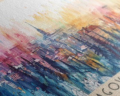 Blagoveshchensk Russia Travel Art, City Art, Framed Canvas Print or Metal Wall Art, Europe Travel Poster, Panoramic Wall Art, Extra Wide Wall Art