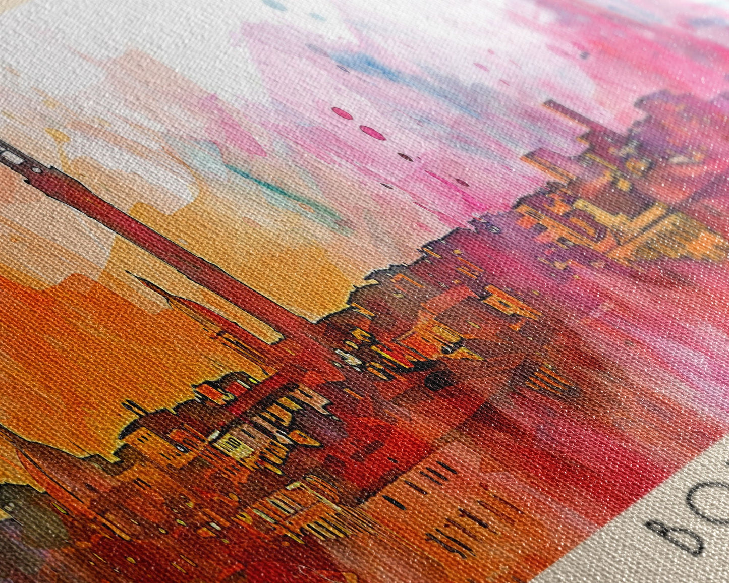 Bologna Italy Wall Art, Panoramic Travel Poster, Panoramic Framed Canvas Print, City Wall Art, Wall Hanging Home Decor, Travel Art