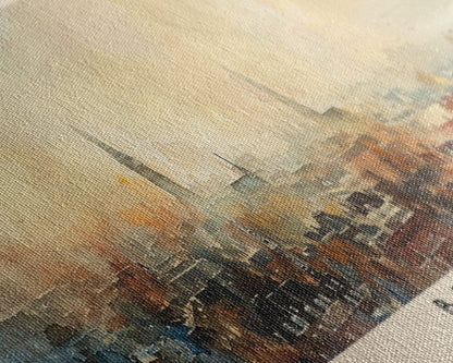 Breda Netherlands Panoramic Travel Poster, Framed Canvas Print or Metal Wall Art, Travel Art, Home Decor, Panoramic Painting, Midcentury Art