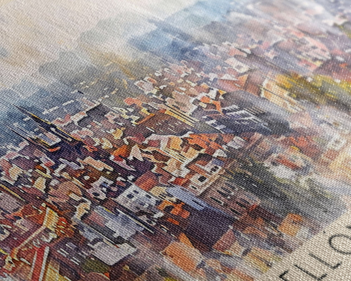 Castellon de la Plana Spain Wall Art, Panoramic Travel Poster, Panoramic Framed Canvas Print, City Wall Art, Wall Hanging Home Decor, Travel Art