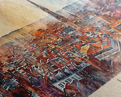 Wandbild „Lille, Frankreich“, Panorama-Reiseposter, gerahmter Panorama-Leinwanddruck, Stadtbild, Wanddekoration, Reisekunst