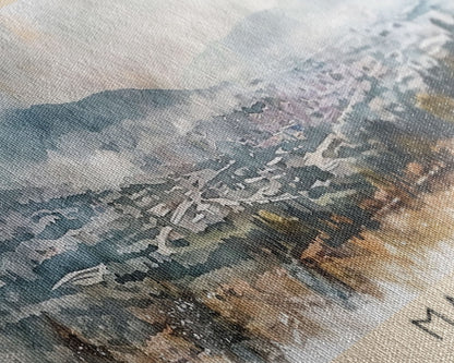 Malatya, Türkei – Kunstdruck, Panorama-Stadtbild, Reisekunst, Wanddekoration, Urlaubsgeschenk, gerahmter Leinwanddruck oder Metallbild