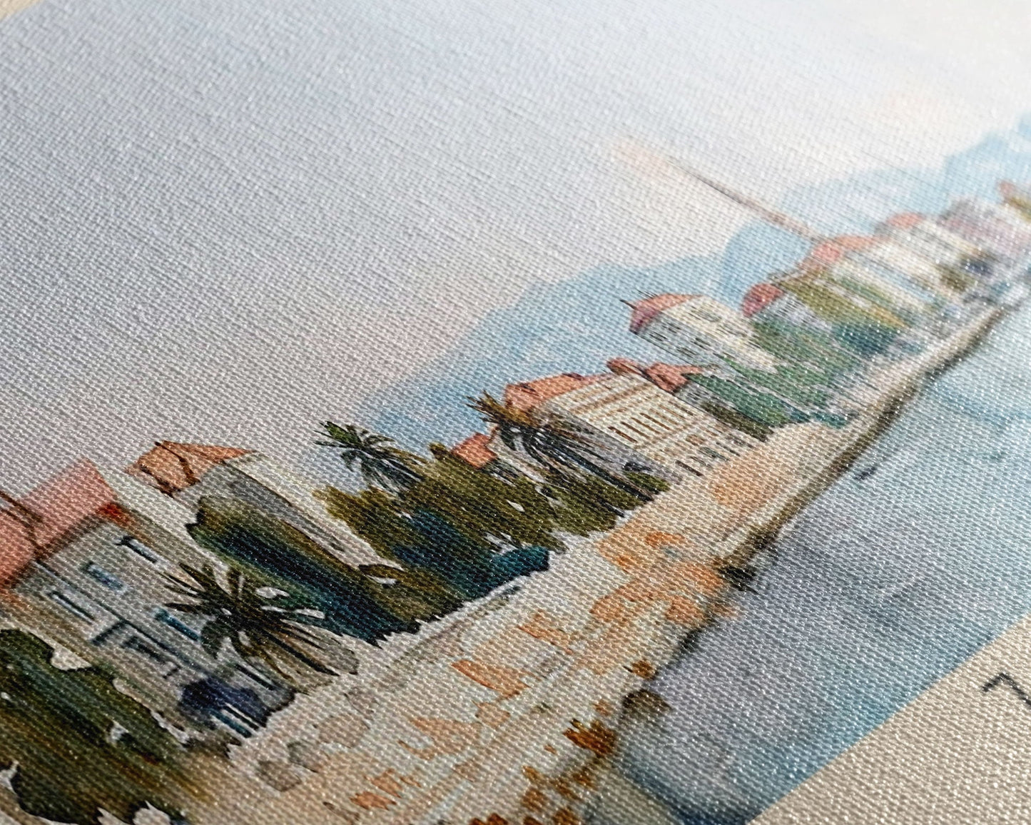 Zadar Croatia Travel Print Wall Art, Panoramic City Art, Travel Art, Wall Decor, Vacation Gift, Framed Canvas Print Or Metal Art