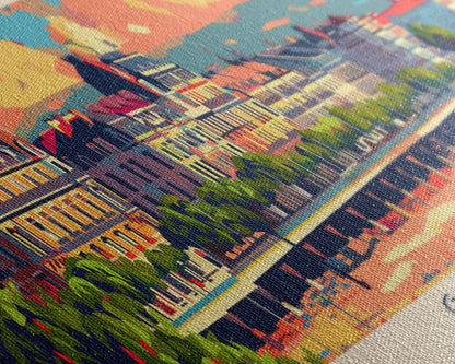 Gijón, Spanien – Kunstdruck für die Wand, Panorama-Stadtbild, Reisekunst, Wanddekoration, Urlaubsgeschenk, gerahmter Leinwanddruck oder Metallbild