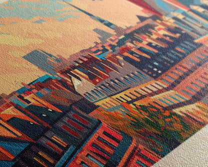 Wandbild „Lille, Frankreich“, Panorama-Reiseposter, gerahmter Panorama-Leinwanddruck, Stadtbild, Wanddekoration, Reisekunst