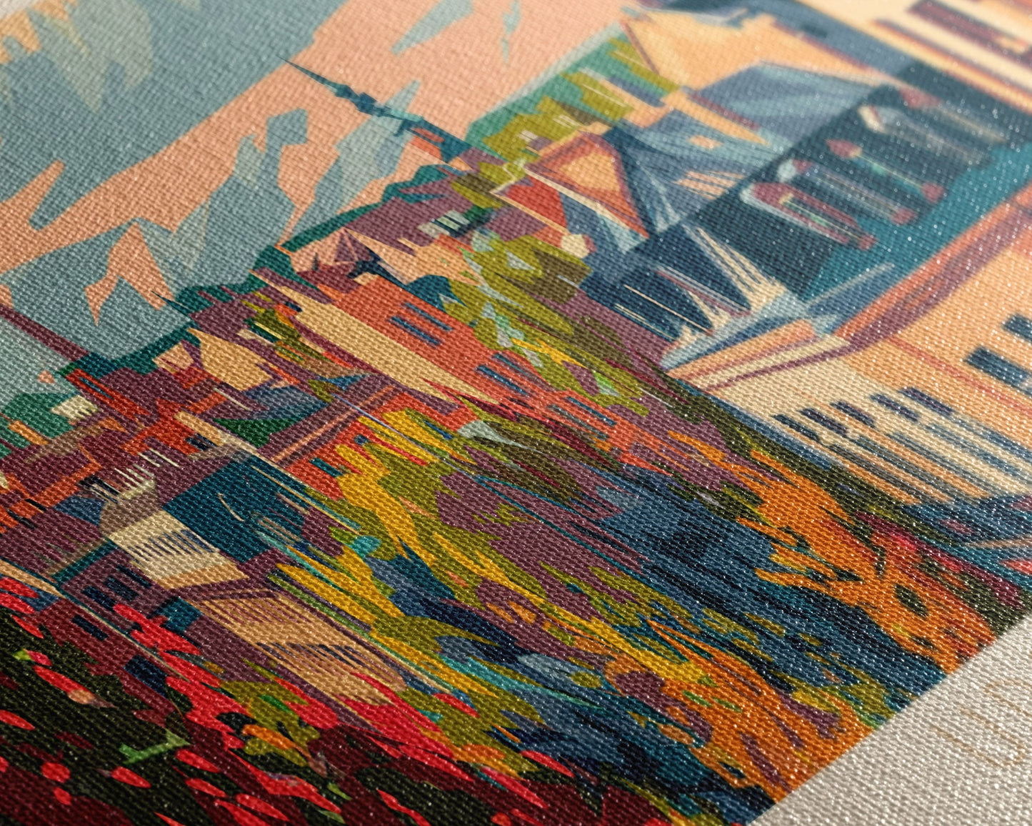 Uppsala Sweden Wall Art, Panoramic Travel Poster, Panoramic Framed Canvas Print, City Wall Art, Wall Hanging Home Decor, Travel Art