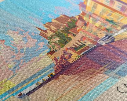 Cagliari Italy Wall Art, Panoramic Travel Poster, Panoramic Framed Canvas Print, City Wall Art, Wall Hanging Home Decor, Travel Art