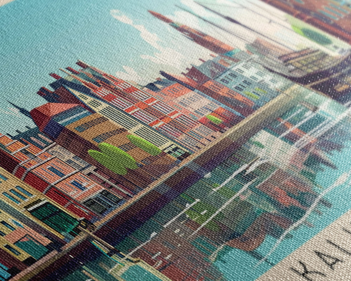 Kaliningrad Russia Travel Print Wall Art, Panoramic City Art, Travel Art, Wall Decor, Vacation Gift, Framed Canvas Print Or Metal Art