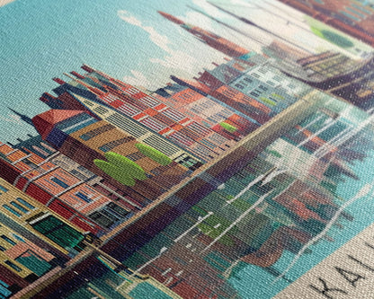 Kaliningrad Russia Travel Print Wall Art, Panoramic City Art, Travel Art, Wall Decor, Vacation Gift, Framed Canvas Print Or Metal Art