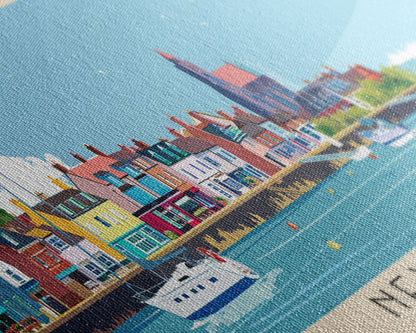 Newport United Kingdom Travel Print Wall Art, Panoramic City Art, Travel Art, Wall Decor, Vacation Gift, Framed Canvas Print Or Metal Art