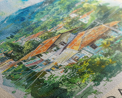 Lush Adapazarı Turkey Greenery Scene, Framed Canvas Print, Bedroom Wall Art, Nature Style, Perfect Home Decor