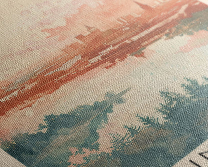 Braunschweig Germany Travel Poster Framed Canvas Print, Cityscape Art, Wall Decor, Travel Print, Watercolor Painting, Urban Scene Art