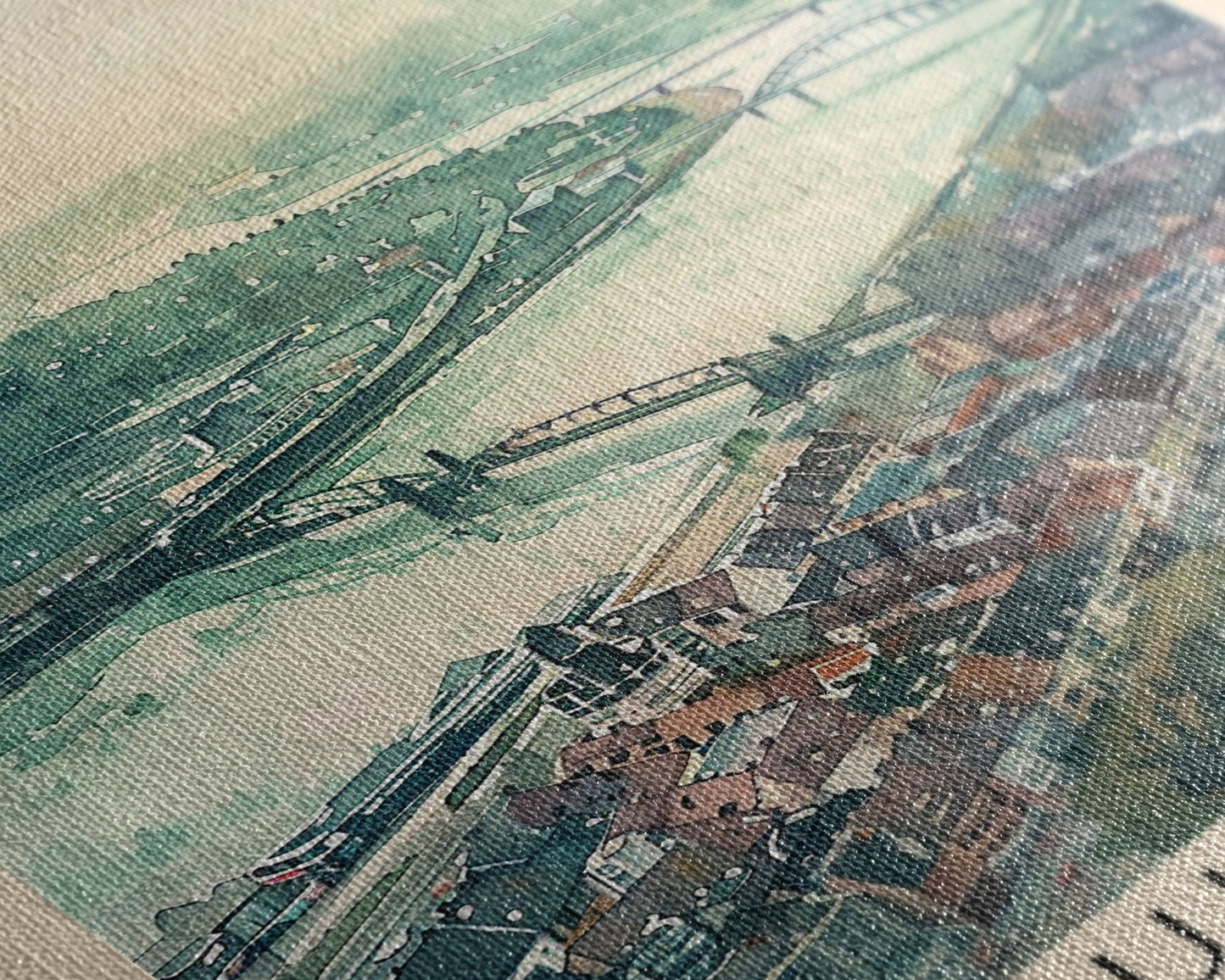 Duisburg, Germany Framed Canvas Print. Ideal Wall Art for Modern Living Room or Bedroom Decor, Stunning Urban Travel Poster.