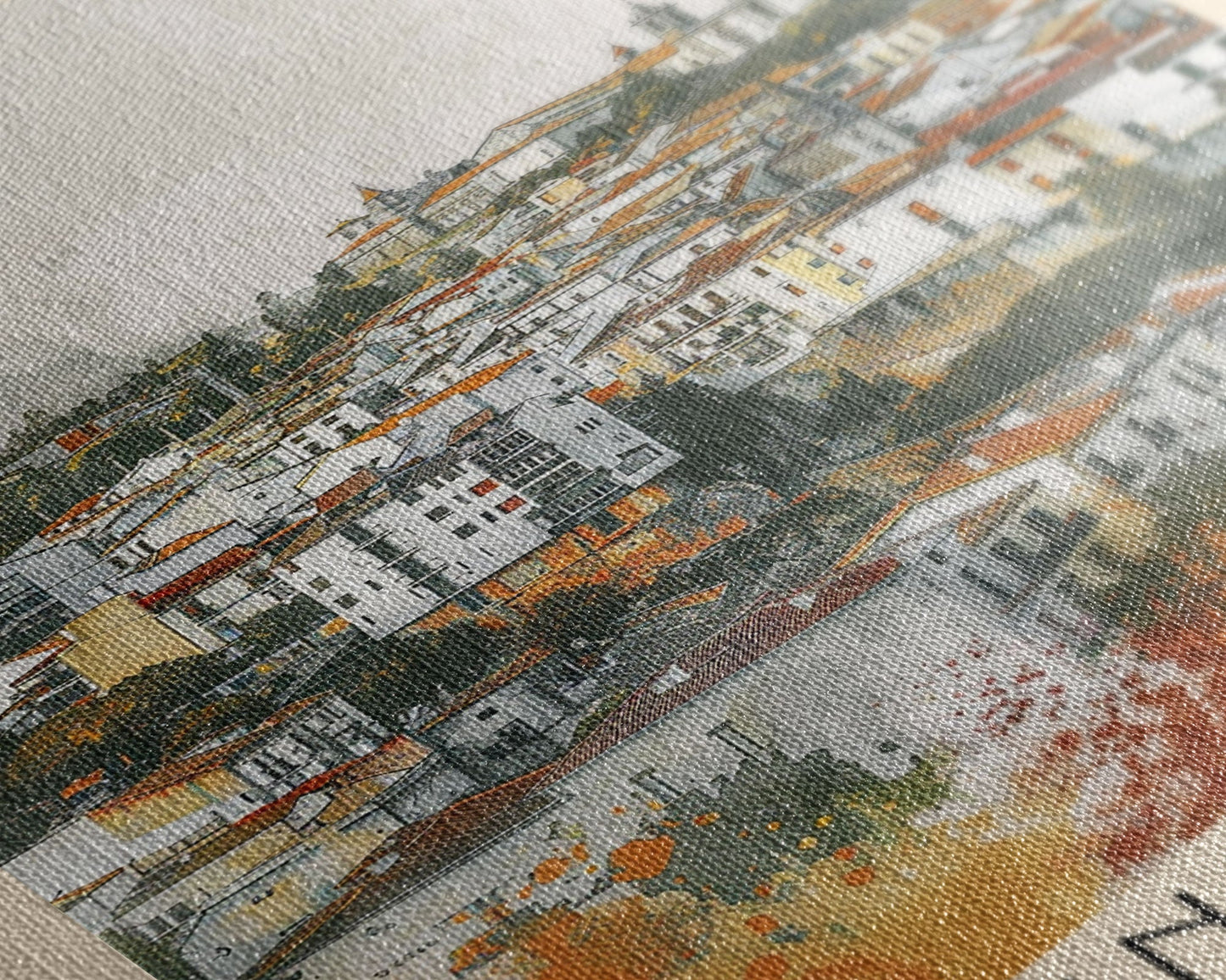 Fuenlabrada, Spain Travel Poster Art, Framed Canvas Print for Living Room or Bedroom, Spanish Wall Art, Home Decoration