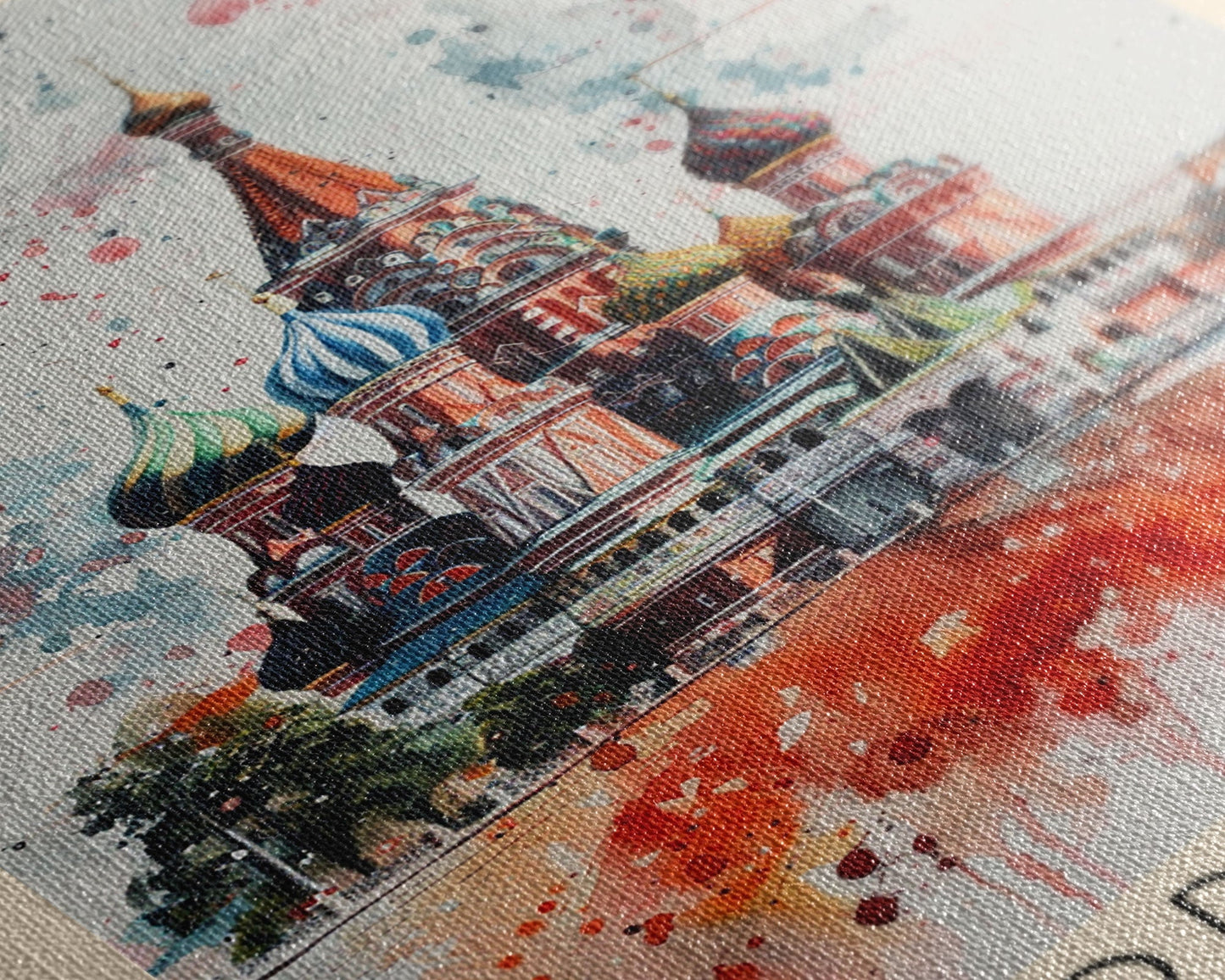 Korolyov Russia Scenic Cityscape, Framed Canvas Print, Travel Poster, Wall Art, Dining Room Decor, Russian Urban Landscape, Cityscape Painting