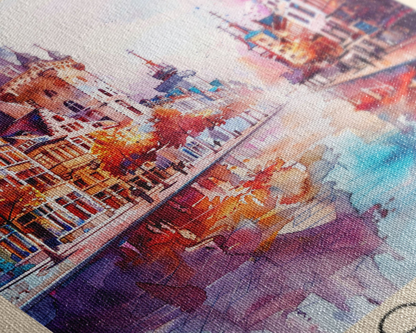 Kortrijk Belgium Charming Cityscape, Framed Canvas Print, Travel Poster, Wall Art, Nursery Decor, Belgian Urban Scene, Charming City Artwork