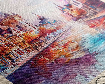 Kortrijk Belgium Charming Cityscape, Framed Canvas Print, Travel Poster, Wall Art, Nursery Decor, Belgian Urban Scene, Charming City Artwork