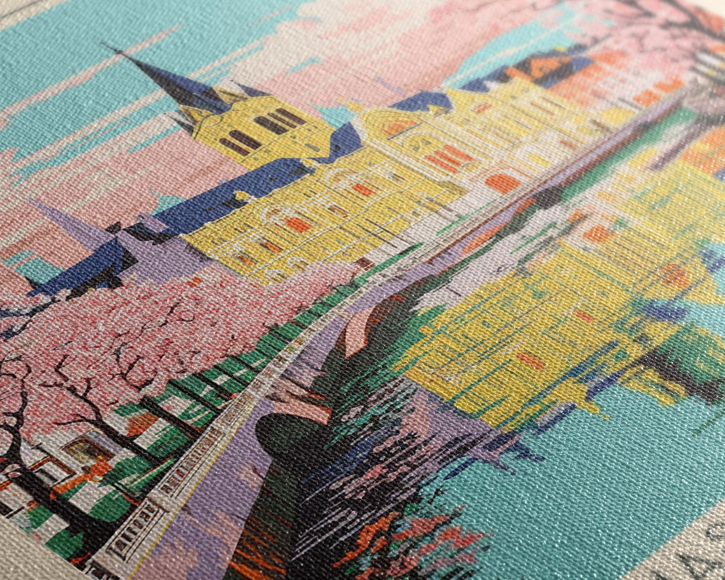 Belgorod Russia Travel Poster Framed Canvas Print, Midcentury Modern Art, Pop Art Wall Decor, Home Decor, Vacation Gift, Living Room Art