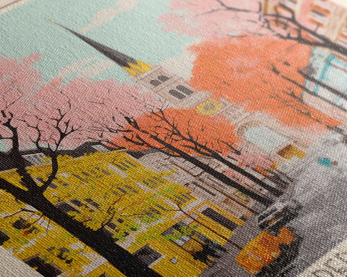 Bonn Germany Travel Poster Framed Canvas Print, Midcentury Modern Art, Pop Art Wall Decor, Home Decor, Living Room Art, Cultural Gift