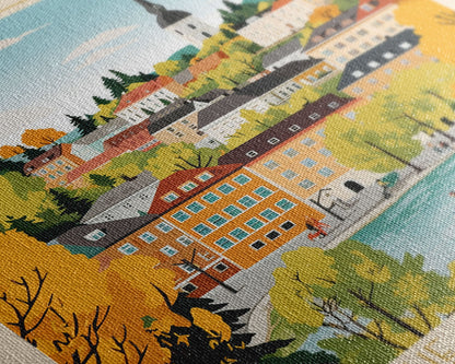 Borås Sweden Travel Poster Framed Canvas Print, Modern Art, Pop Art Wall Decor, Home Decor, Living Room Art, Artistic Gift