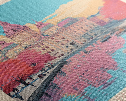 Odesa Ukraine Travel Poster Framed Canvas Print, Midcentury Modern Art, Pop Art Wall Decor, Home Decor, Vacation Gift, Bedroom Art