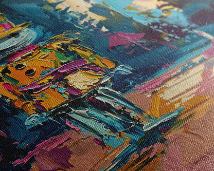 Colorful Skeleton Nutcracker Framed Canvas Print, Halloween Nutcracker Decor, Spooky Toy Art, Skeleton Wall Art, Haunted Nutcracker Print