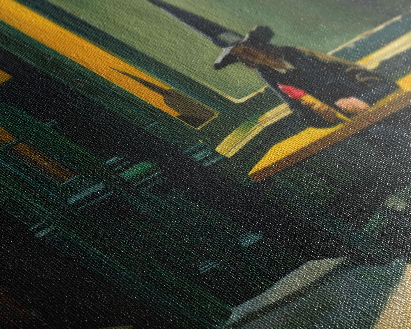 Sad Witch Having an Ice Cream Cone, Funny Halloween Art, Framed Canvas Print, Liminal Art